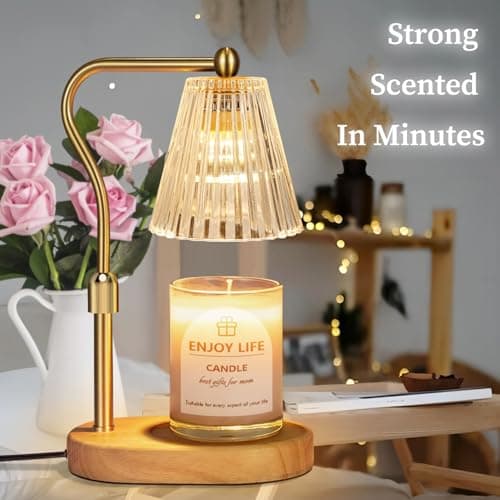 seenlast Candle Warmer Lamp with Timer Dimmer Adjustable Height for New Home Bedroom, Vintage Home Decor for Scented Jar view 6