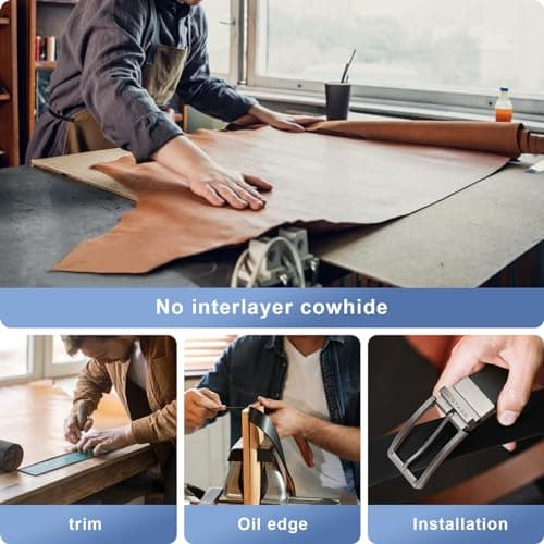 BESTKEE Men's Belt, Leather Reversible Belts For Men, For Gift Mens Casual Dress Jeans, One Reverse For 2 Sides（1 PACK） view 3