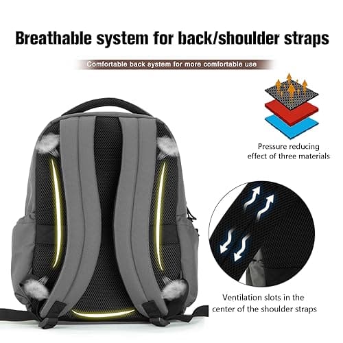 VEAGIA Tactical Travel Laptop Backpacks Large Heavy Duty Work Backpack For Men women Airline Approved (New Grey) view 4