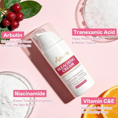 Skin Lightening Cream for Intimate Areas with Arbutin, Tranexamic Acid, Niacinamide, Vitamin C Brightening Cream Dark Spot Remover for Underarm, Knees, Elbows, Inner Thigh, Bikini Area (1fl.oz) view 5