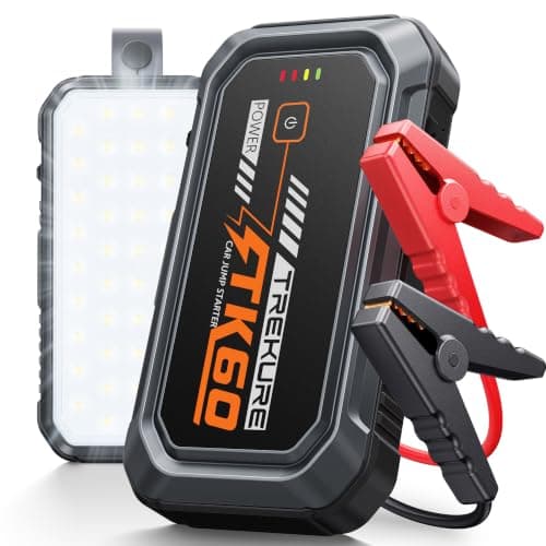 TREKURE Car Battery Jumper Starter Portable 5000A, Portable Car Jump Starter up to 10L Gas or 8L Diesel Engine, Jump Box, Jumper Cables for Car Battery, Magnetic Build, 2000LM Flashlight, Power Bank — image 1