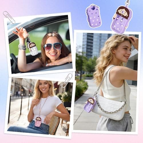 Cornholepy Cute Jesus Hand Sanitizer Keychain 30ml Silicone Spray Bottle Case for Purse Backpack School Office view 7