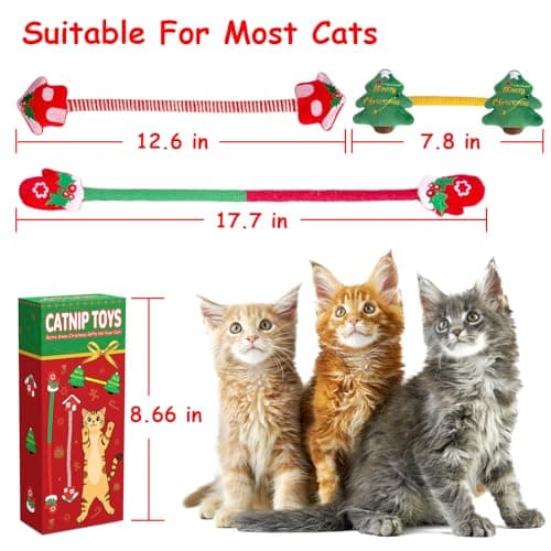 Retro Shaw Cat Chew Ropes 3PCS, Kitten Teething Toys for Indoor Cats, Natural Catnip Kicker Toys for Boredom Relief, Handmade Catnip Toys for Dental Health, Gift for Kitty view 6