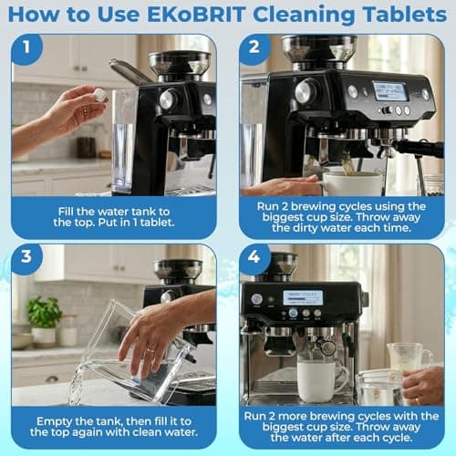 Coffee Machine Cleaner & Descaler Tablets – 24 Count Coffee Maker Cleaning Tablets for Espresso & Drip Machines, Compatible with Keurig, Nespresso, Breville & More view 2