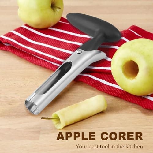 Premium Apple Corer Tool Apple Corer Cutter Easy to Use and Clean Sturdy Core Remover with Sharp Serrature Stainless Steel Corers for Pear Fruits Ease view 2