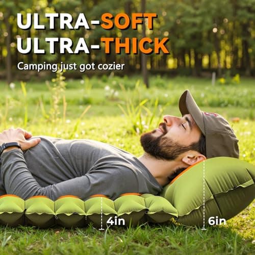 Sleeping Pad for Camping, Built-in Pump with Pillow | Waterproof, Air Mattress for Backpacking, Hiking, Tent, Overnight Travel, Compact & Comfortable for Outdoor Adventures view 4