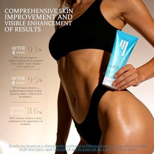 Luxeviss Advanced Belly Firming Cream – B FLAT Skin Tightening Lotion for Stomach, Thighs & Butt – Helps Reduce the Look of Cellulite & Stretch Marks – Hydrating Body Cream for Women & Men, 3.35 Oz view 5