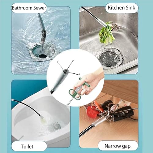 SHUOGUO Upgrade Drain Snake Hair Drain Clog Remover，76 Inch Flexible Claw Grabber Tool for Home Sink, Bathroom Tub,Drain, Toilet, Tight Spaces Unclogger Tool view 7