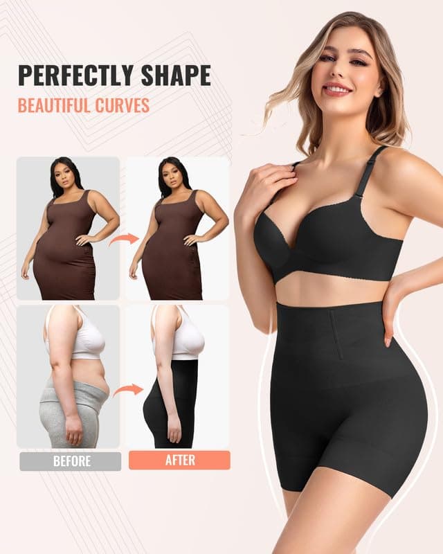 ForeverShaper Shapewear for Women Tummy Control High Waist Body Shaper Thigh Slimmer Butt Lifter Shapewear Shorts Under Dress view 4