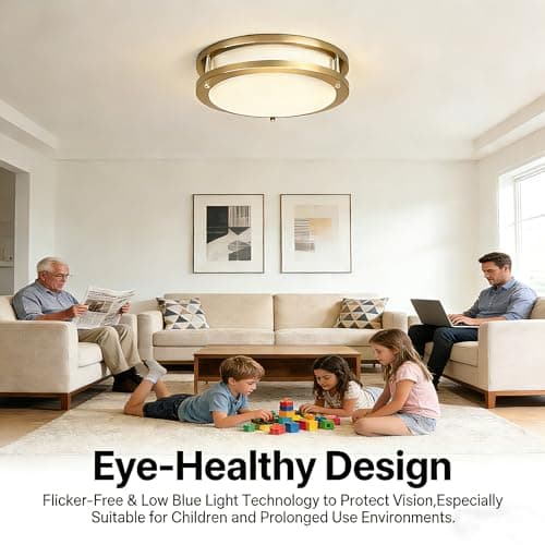 Drosbey 36W Dimmable LED Ceiling Light Fixture, Flush Mount Light Fixture, Ceiling Lights for Bedroom, Kitchen, Bathroom, Super Bright 4000 Lumens, 400W Equivalent, 5000K Daylight White, UL Listed view 5