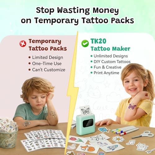 TK20 Temporary Tattoo Maker for Kids, Birthday Gift & Toys for Kid view 4