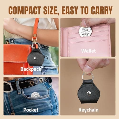 LAGERFEY Mothers Day Graduation Inspirational Keychain Gifts,Valentines Day for Him Her Gifts - Pocket Hug, Gifts for Men view 4
