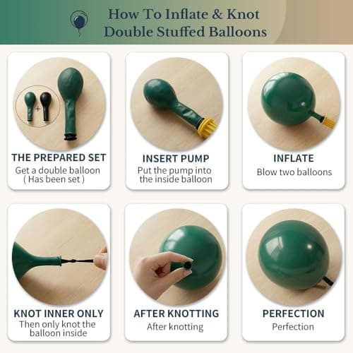 Double Stuffed Navy Blue and Dark Green Balloons, 91pcs Dark Blue Emerald Tan Apricot Gold Latex Balloon Garland Arch Decorations Kit for Gentleman Birthday,Baby Shower,Graduation,Adventure Party view 7