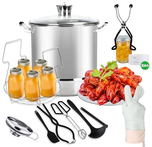 LINMAGCO Canning Supplies Starter Kit - Canning Pot, Water Bath Canner with Lid & Steam Canner with Rack — image 1