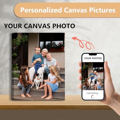 Personalized Photo Canvas Wall Art, Custom Canvas Prints with Your Photos,Ready to Hang, Ideal Housewarming Wedding Birthday Gift for Family Friends (VERTICAL PHOTO, 18" L x 12" W) view 5