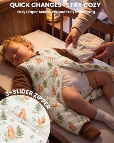 WYTbaby Baby Sleepsack with Legs 3.5 TOG Long Sleeves 3 Way Zipper view 4