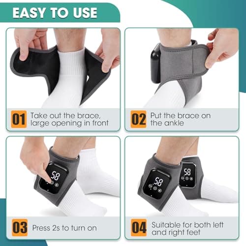 2PCS Foot Massager for Neuropathy and Plantar Fasciitis | Cordless Foot and Ankle Massager for Heel, Arch & Ankle Relief, Portable for Home Travel Use view 3