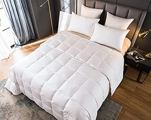Eastwarmth Lightweight Goose Down Comforter Cooling Blanket Duvet for Summer/Warm Weather,Ultra Soft Fabric 750 Fill Power White King Size view 3
