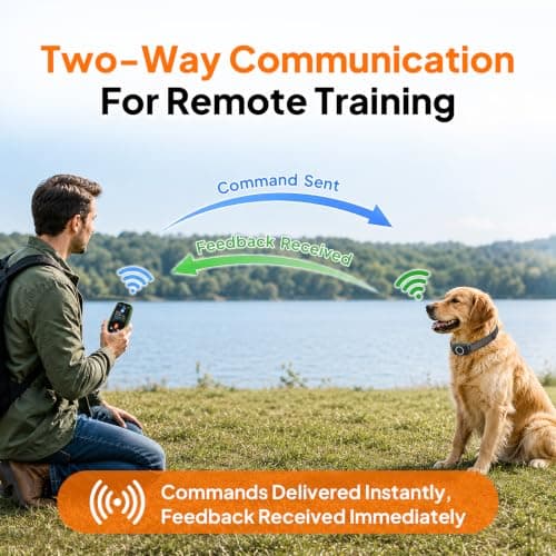 4-in-1 Wireless Dog Fence with Training, Bark Control, Real-Time Pet Status | 3 Training Modes: Beep/Vibration/Static, IPX7 Waterproof, Remote Boundary Collar, Wireless Fence for Small/Medium/Large Dogs view 4