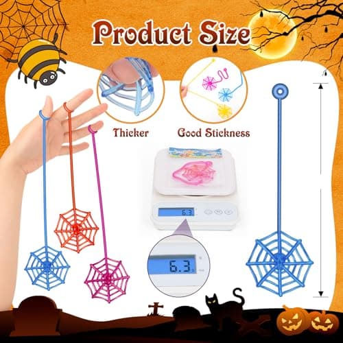 24 Pcs Sticky Spider Web Hands,Halloween Party Favors,Goodie Bag Fillers view 2