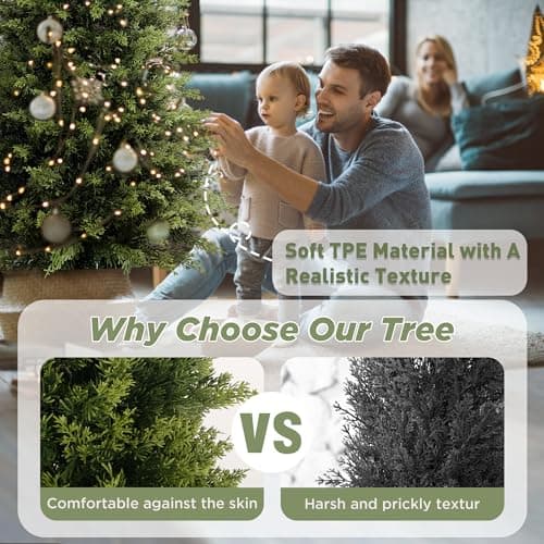 2 Pack 2ft Artificial Cedar Trees for Outdoors (UV Resistant), Potted Faux Cedar Topiary Plants for Front Porch, Realistic Evergreen Shrub for Entryway & Patio Decor view 6
