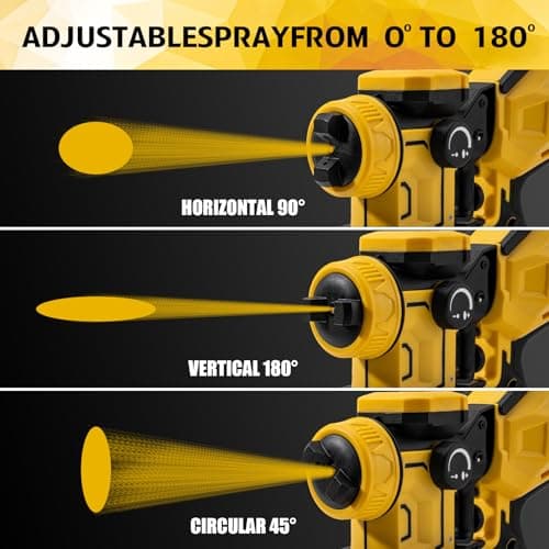 YUNXITR 1200W HVLP Paint Sprayer, High Efficiency Electric Spray Paint Gun with 6 Nozzles, Variable Patterns, 40.58 oz Detachable Container, Easy to Clean for Home Improvement Projects (Yellow) view 6