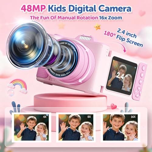 Kids Camera,Birthday Gifts for 3-10 Year Old Girls Boys view 4