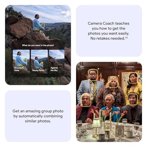 Google Pixel 10a - Unlocked Android Smartphone - 7 Years of Pixel Drops, 30+ Hours Battery, Camera Coach, Gemini Live, Durable Design, Call Screen, Car Crash Detection - Obsidian - 128 GB (2026 Model) view 3