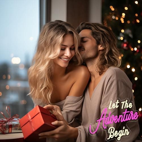 Let The Adventure Begin Neon Sign, Dimmable LED Neon Light for Wall Decor, USB Powered Acrylic Neon Sign for Bedroom, Man Cave, Camping, RV, Party & Adventure Themed Decoration 15.35 x 12.99 in view 5