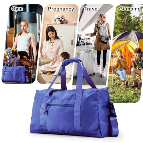 Travel Duffle Bag,Sport Gym Bag for Men And Women with Wet Pocket,Weekender Bag Carry On Tote Bags for Airplane view 6
