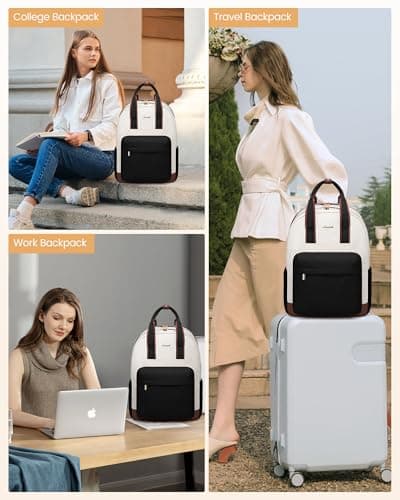 LOVEVOOK Laptop Backpack Purse for Women, 15.6 Inch Travel Laptop Bag with USB Port, Waterproof Work Teacher Nurse Computer Backpack, Durable Casual Daypack view 6