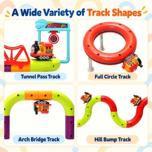 138PCS Electric Train Set Race Track for Kids view 5