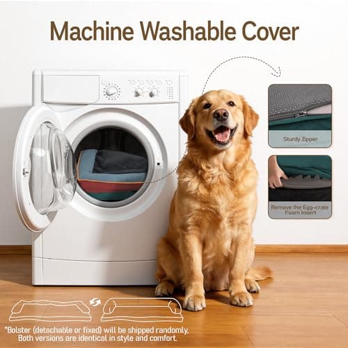 Comfort Expression Memory Foam Dog Bed Large Sized Dogs - XL Waterproof Orthopedic Pet Bed for Big Dog with Washable Removable Cover Non-Slip Pet Sofa Couch, 42 x 30 view 5