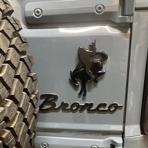 Add-A-Squatch Emblem for Your Bronco,3D Tailgate Emblem Overlay for SUV - Universal Fit 3"x4" Raised Design, Black Automotive Decor with 3M Tape(No Horse) (Loose, Black) view 4