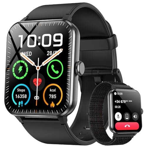 Blackview 2026 Smart Watch (Answer/Make Calls), Fitness Watch for Men and Women with Heart Rate/SpO2/Sleep Monitor/2 Straps, 100+ Sports Modes, IP68 Waterproof Activity Tracker for Android/iPhone — image 1