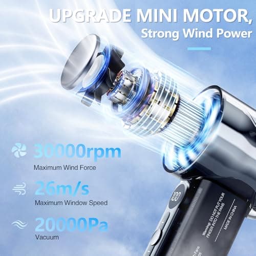 DONGULI 8000mAh Portable Handheld Turbo Fan, Speed(1-100) Adjustable Mini Fans Rechargeable Personal Fan with Ice Compress for Travel Vacation Camping view 4