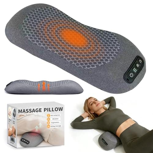 Amkish 3-in-1 Triple Fusion Back Massager with Heat, Vibration & Stretching | Dynamic airbag stretching, memory foam cushion, lumbar support pillow, perfect ergonomic relief for bed, office chair, or car — image 1