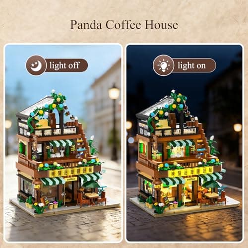 City Coffee House Building Set for Adults, 1764 PCS Café House Shop Building Block Toy with Ordering Counter Construction Model Kit Mother's Day Home Decor Birthday Gift for Girls Women Age14+ view 4