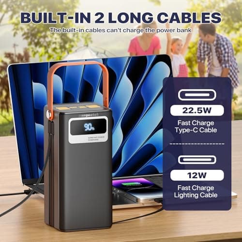 Portable Power Bank Station 99Wh Outdoor Generator with Flashlight LCD Display Backup Phone Battery Pack Portable PD Fast Charger for Laptop Cellphone Travel Camping Home Use view 3