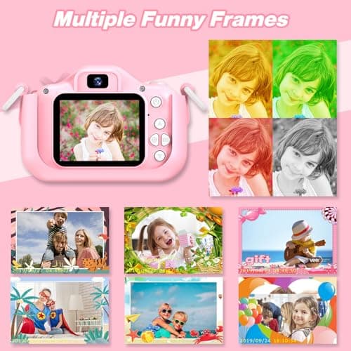 Goopow Kids Camera Toys for 3-8 Year Old Girls Boys,Children Digital Video Camcorder Camera with Cartoon Soft Cover, Best Chritmas Birthday Festival Gift for Kids view 6