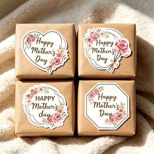 Oeyliz Happy Mothers Day Cupcake Topper 24 Pieces Flower Patterns Mom Cake Decorations Happy Mothers Day Cupcake Toppers for Mothers Day Party Cake Decorations view 5