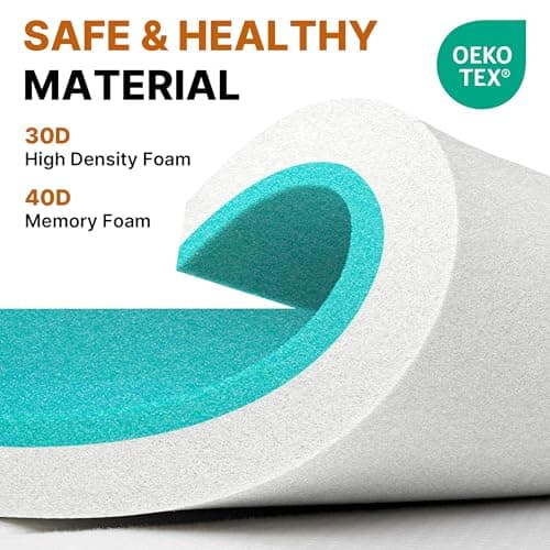 GAIALOOP Floor Memory Foam Car Camping Bed Glamping Roll Up Futon Mattress, Japanese Floor Sleeping Mat Camp Cot Mattress Pad Travel Guest Side Sleepers [Cot: 72 * 24 * 3''] view 3
