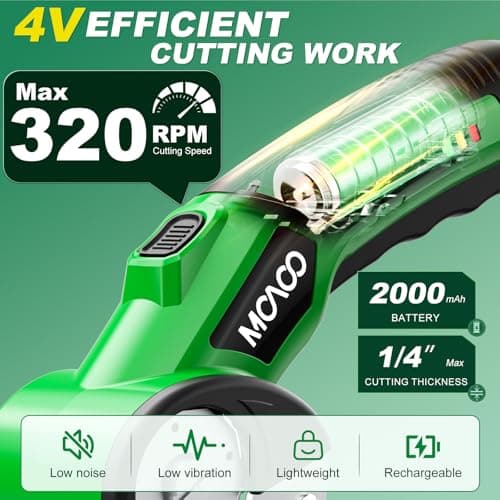 Cardboard Cutter, Rechargeable Cordless Electric Scissors, Upgrade 4V Electric Box Cutter with 2 Blades, Safety Lock & LED Light, Powerful Cutting for Cardboard Box, Plastic, Leather, Fabric view 3