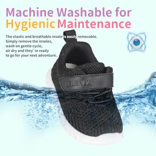 LELBNLZ Knitted Slip-On Sneakers for Toddlers, Kids,Toddler Shoes, Baby Sneakers Girls Boys, Baby Walking Shoes, Non-Slip Fashion Baby Shoes, Lightweight Baby Socks Shoes,Daycare Shoes view 5