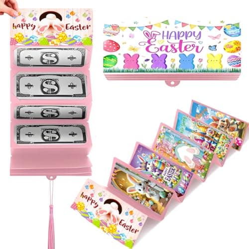 Easter Money Holder with Bunny - 10 Slot Cash Envelope Card for Easter, Birthday, Graduation | Creative Gift for Teens, Kids, Adults, Men & Women (Pink, 1Pcs) — image 1
