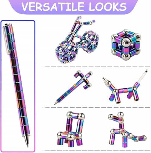 Magnetic Fidget Pen For Teens - Cool Graduation Gift 2026, Stress Relief Desk Toy For School Office, Modular Metal Magnet Pen For Adhd Anxiety, Creative Birthday Present For Dad Mom Men Women Adults view 4