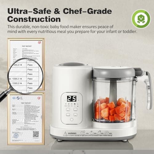 Baby Food Maker Pro Steamer Blender: 4 in 1 Auto Steam Blend and Puree Maker with Self-Clean for Healthy Baby and Toddler Meal Prep - BPA-Free view 7
