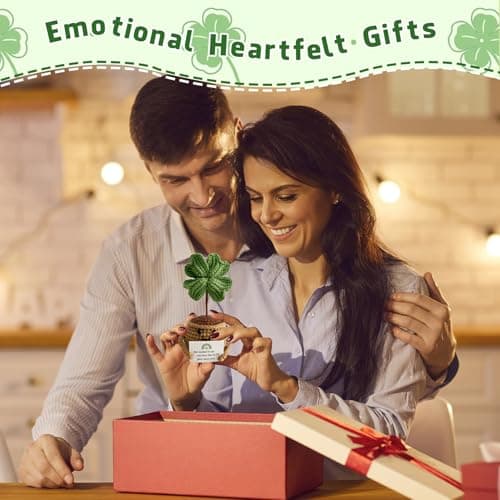 Eirunyx Handmade Positive Doll Crochet with Card,Thank You for Helping Me Grow,Thank You Gift for Coworkers, Friends, Teachers, Sister,Women & Men, St. Patrick's Day view 2