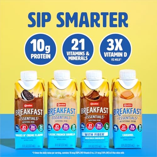 Carnation Breakfast Essentials Ready to Drink with Fiber, Rich Milk Chocolate, 8 FL OZ Carton (Pack of 24) view 4