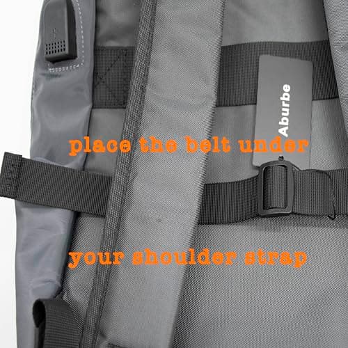 Backpack Chest Strap, Universal Add on Adjustable Sternum Strap, Chest Belt Replacement, with Heavy Duty Quick Release Buckle Clip, for Travel, Hiking, Camping, School(Black) view 5